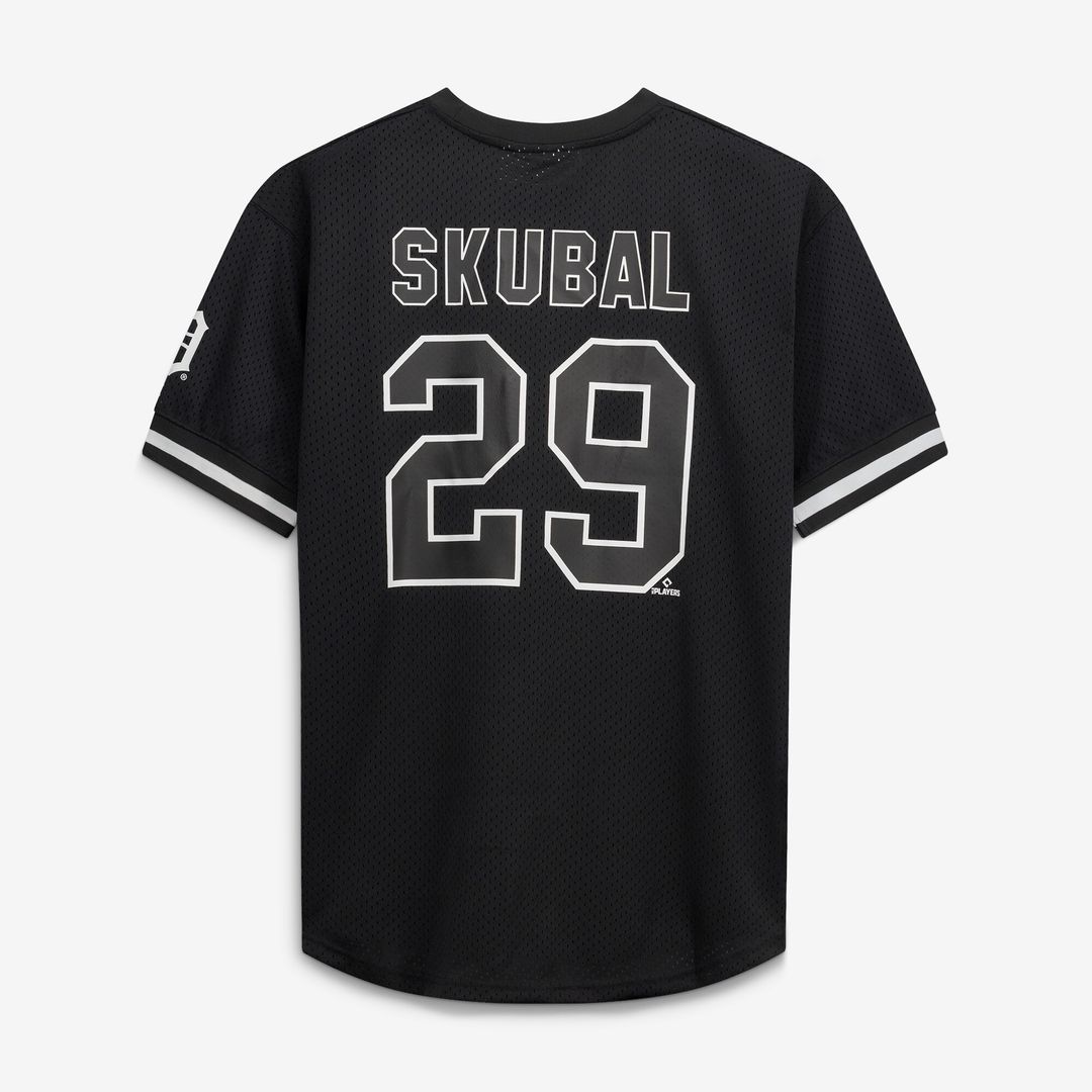 Tarik Skubal Detroit Tigers Fanatics Big & Tall Heavyweight Mesh Jersey - Black/White