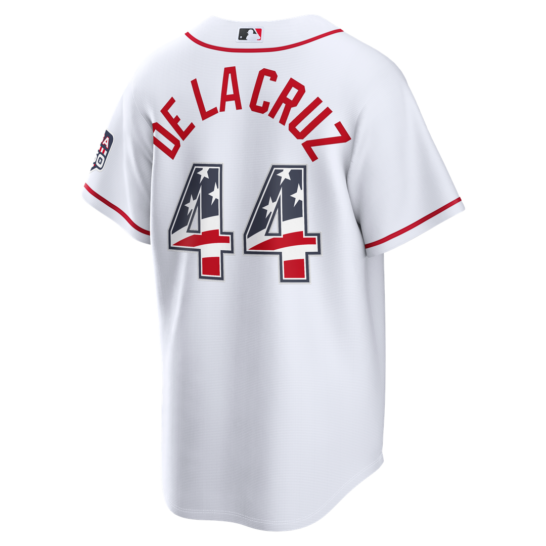 Elly De La Cruz Cincinnati Reds Nike USA 250 Fourth of July Home Stadium Jersey - White