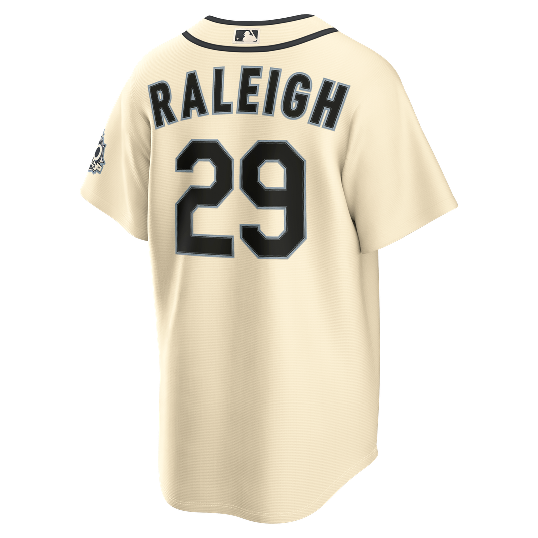 Cal Raleigh Seattle Mariners Nike Alternate 50th Season Patch Stadium Jersey - Teal