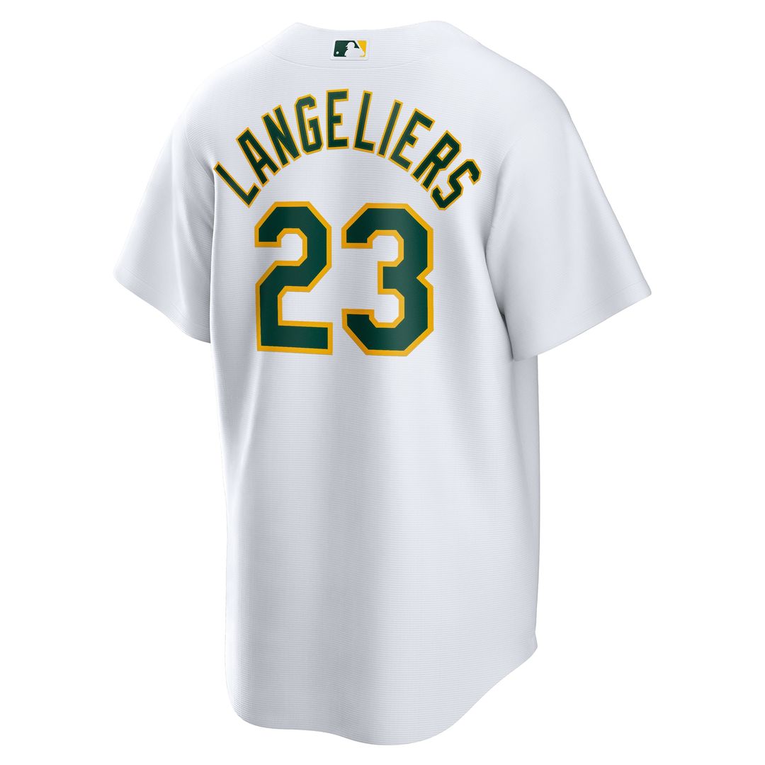 Shea Langeliers Athletics Nike Home Replica Jersey - White