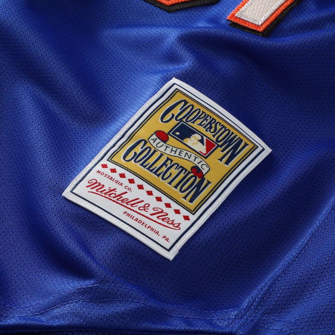 Mike Piazza New York Mets Mitchell & Ness Cooperstown Collection Mesh Batting Practice Button-Up Jersey - Orange