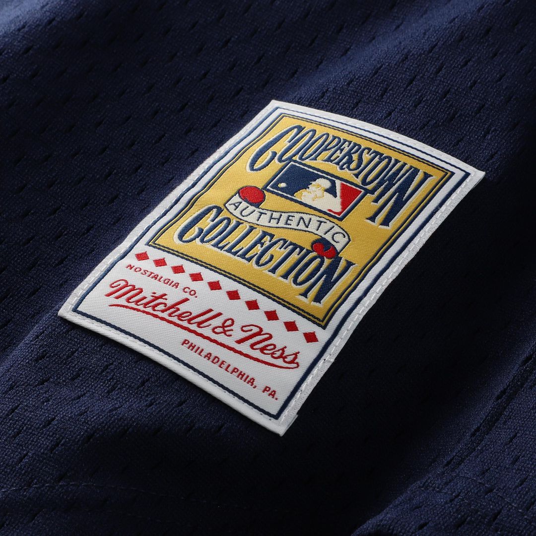 Bo Jackson California Angels Mitchell & Ness Cooperstown Collection Mesh Batting Practice Button-Up Jersey - Navy
