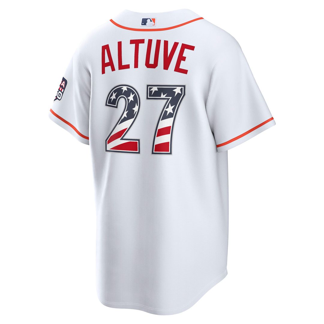 Jose Altuve Houston Astros Nike USA 250 Fourth of July Home Stadium Jersey - White