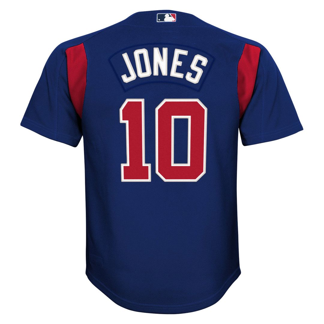 Chipper Jones Atlanta Braves Mitchell & Ness Youth Cooperstown Collection Mesh Batting Practice Jersey - Navy