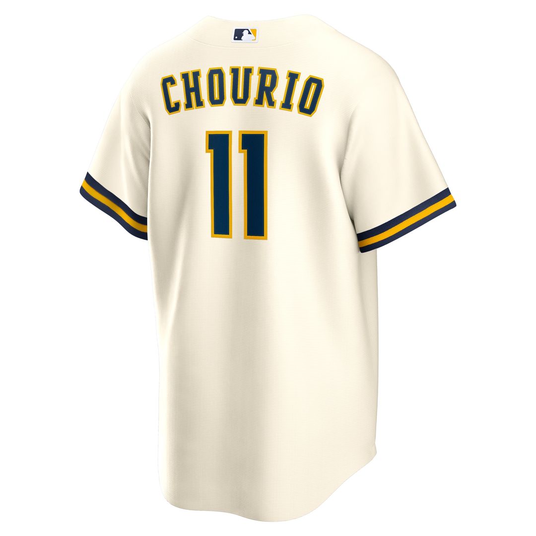 Jackson Chourio Milwaukee Brewers Nike Home Replica Jersey - Cream
