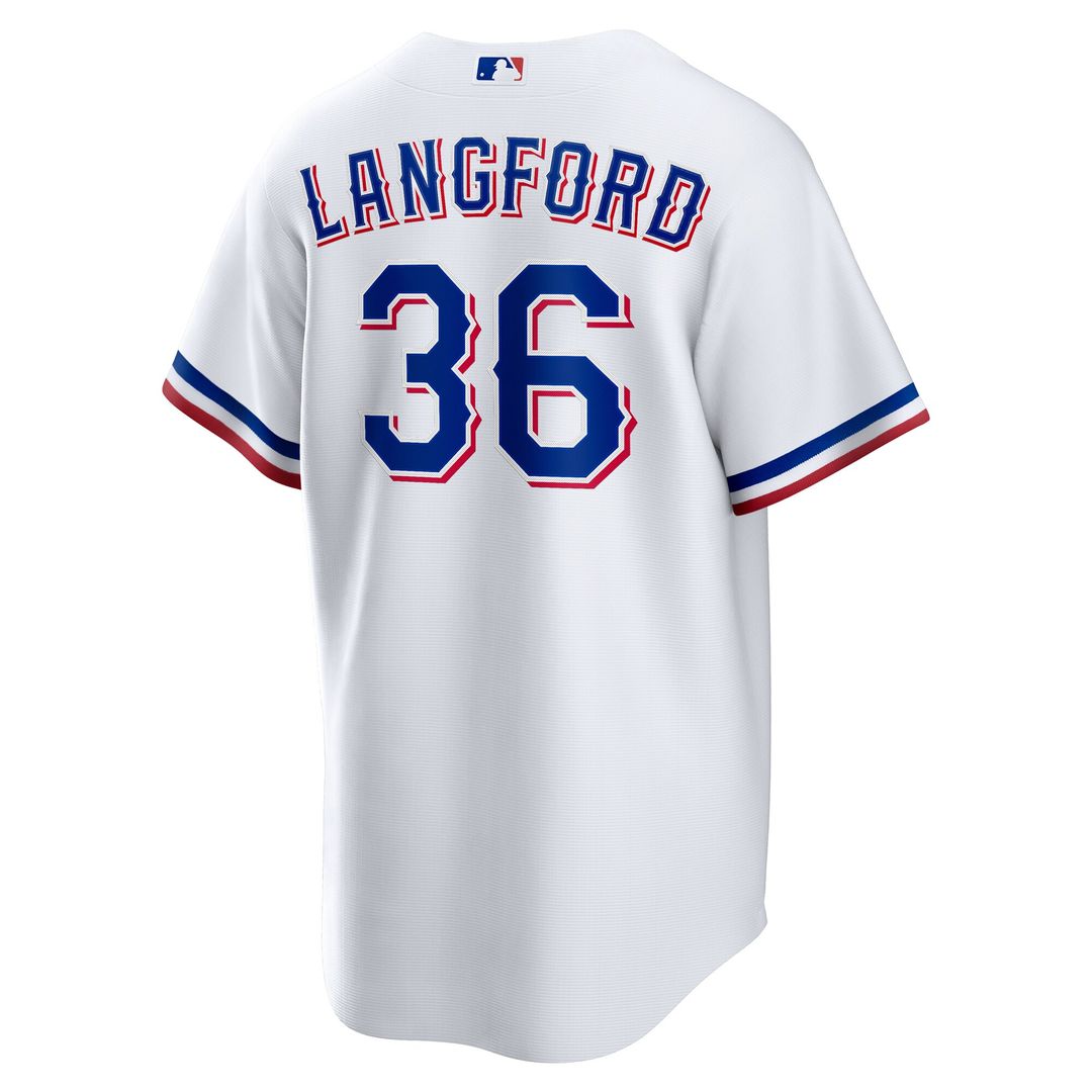 Wyatt Langford Texas Rangers Nike Home Replica Jersey - White