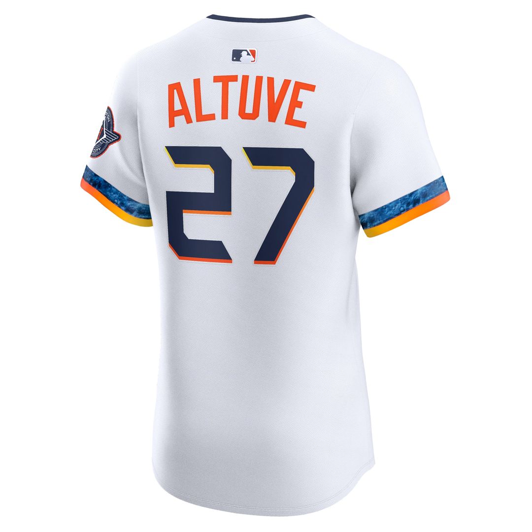 Jose Altuve Houston Astros Nike 2025 City Connect Elite Player Jersey - White