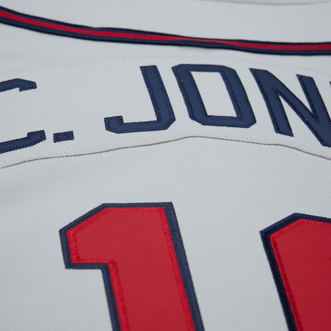 Chipper Jones Atlanta Braves Mitchell & Ness 1995 Throwback Authentic Jersey - Gray