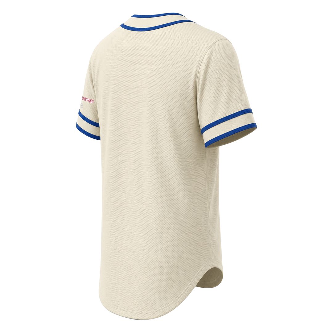 Atlanta Braves Stitches Throwback Fashion Jersey - Natural