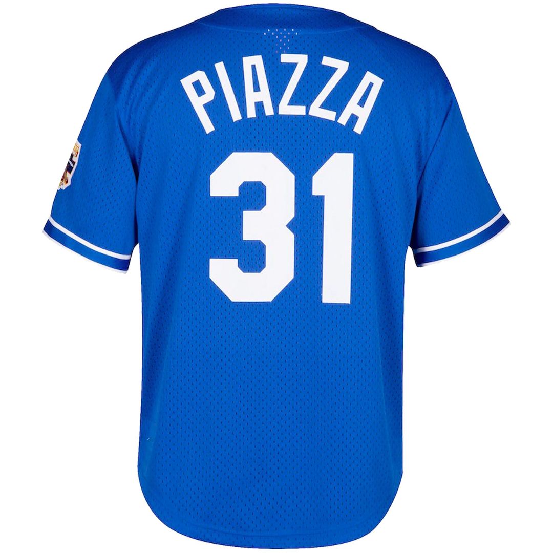 Mike Piazza Los Angeles Dodgers Mitchell & Ness Big & Tall Cooperstown Mesh Batting Practice Jersey - Royal