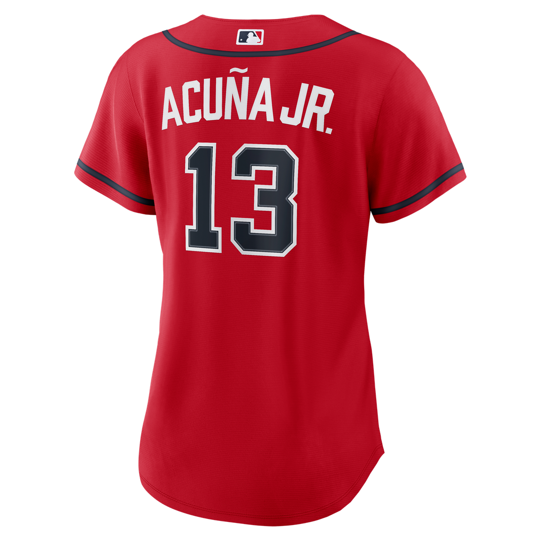 Ronald Acuña Jr. Atlanta Braves Nike Women's Alternate Replica Jersey - Navy
