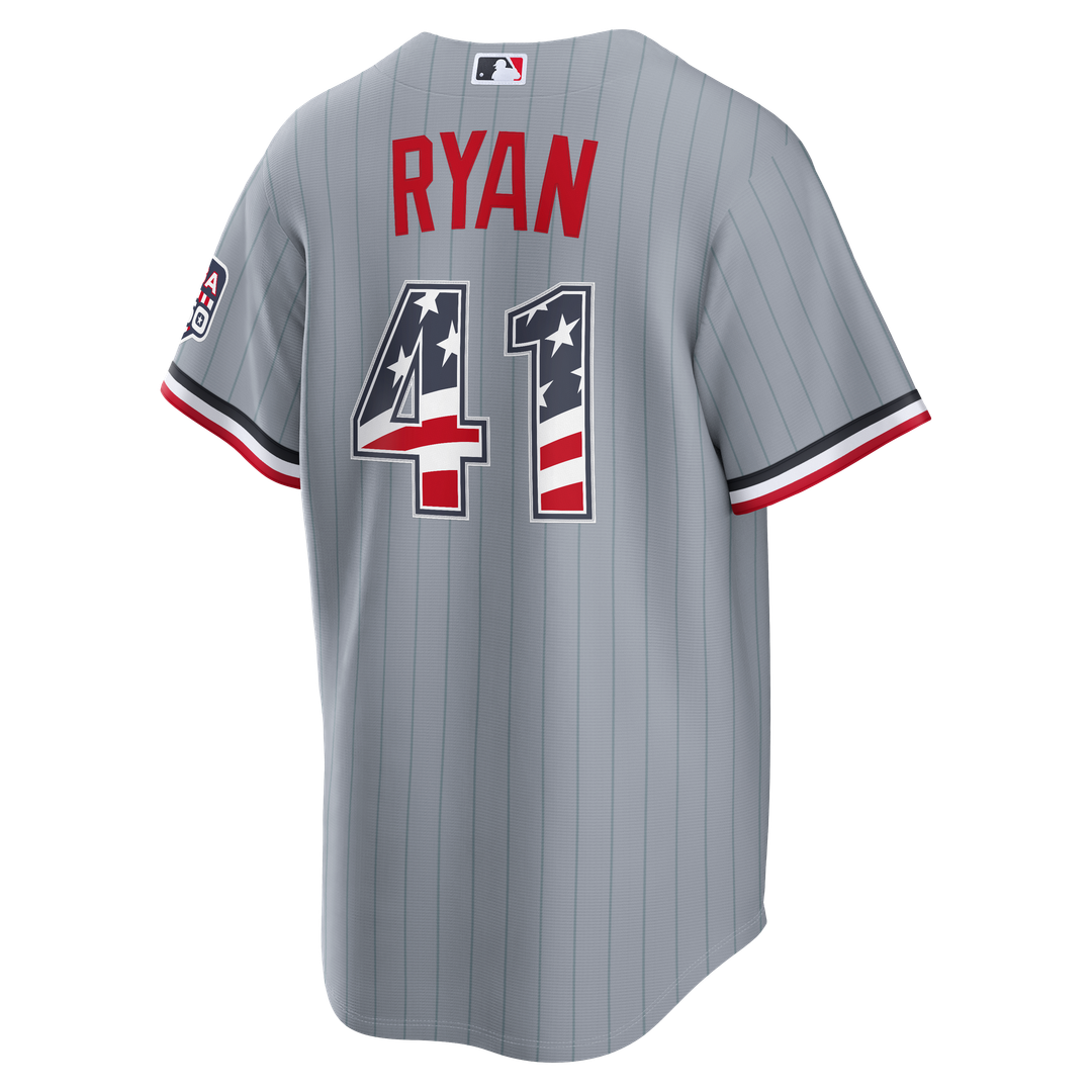 Joe Ryan Minnesota Twins Nike USA 250 Fourth of July Road Stadium Jersey - Gray