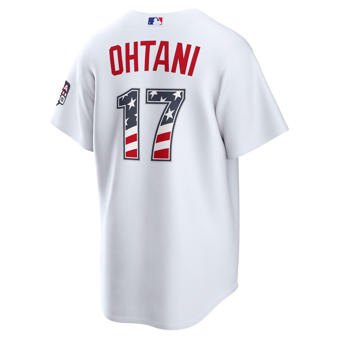 Shohei Ohtani Los Angeles Dodgers Nike USA 250 Fourth of July Home Stadium Jersey - White