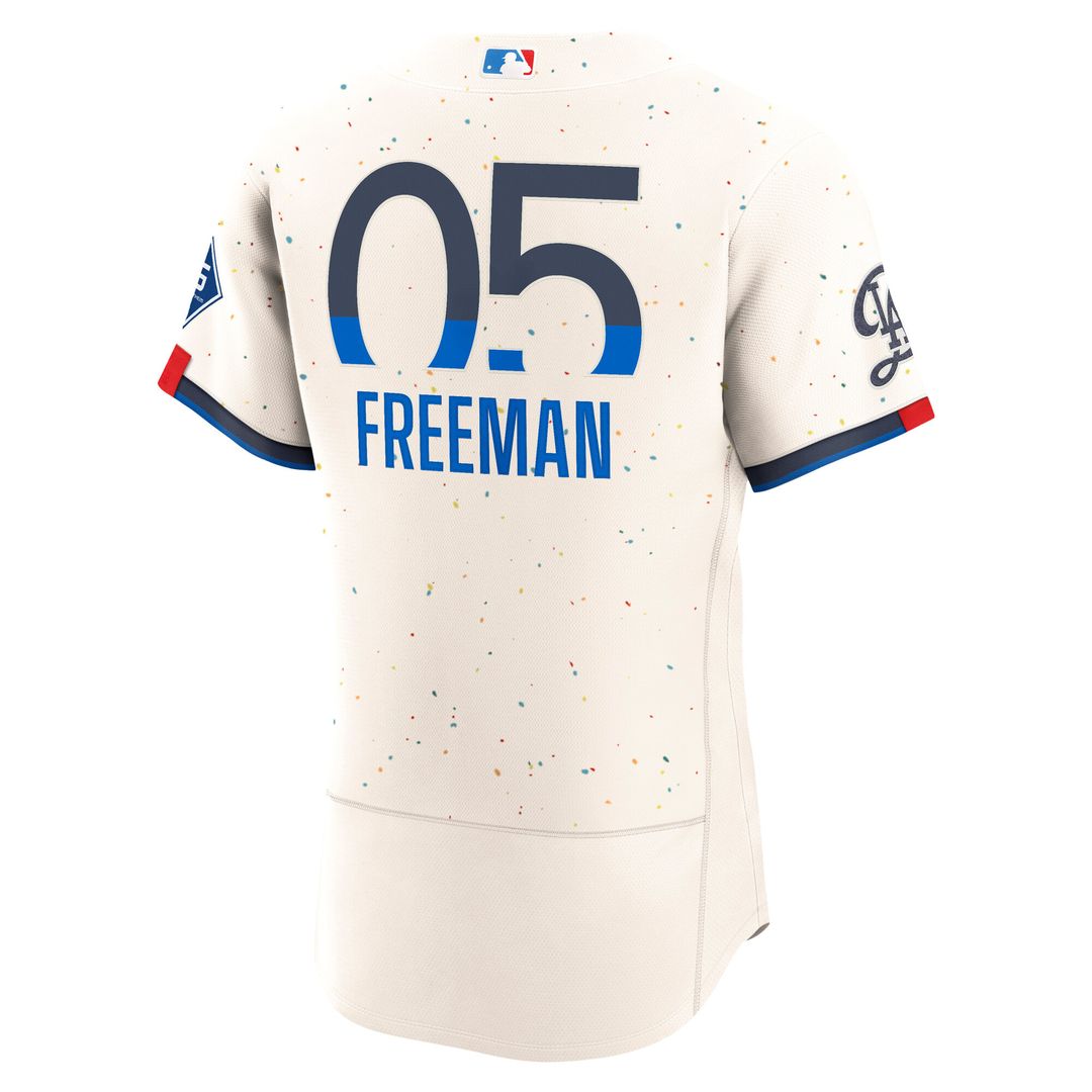 Freddie Freeman Los Angeles Dodgers Nike City Connect Authentic Sponsor Patch Jersey - Cream