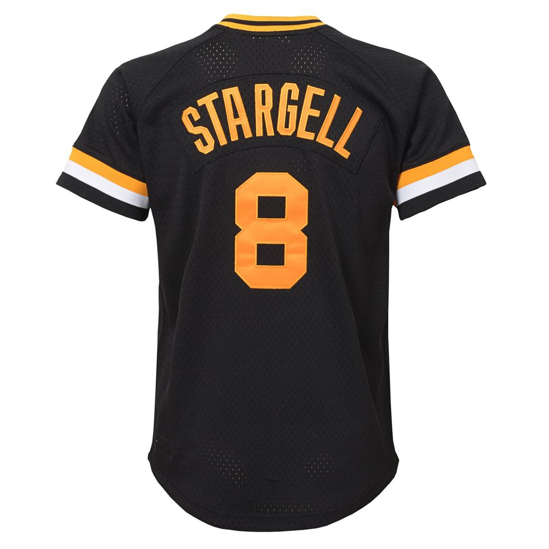 Willie Stargell Pittsburgh Pirates Mitchell & Ness Youth Cooperstown Collection Mesh Batting Practice Jersey - Black
