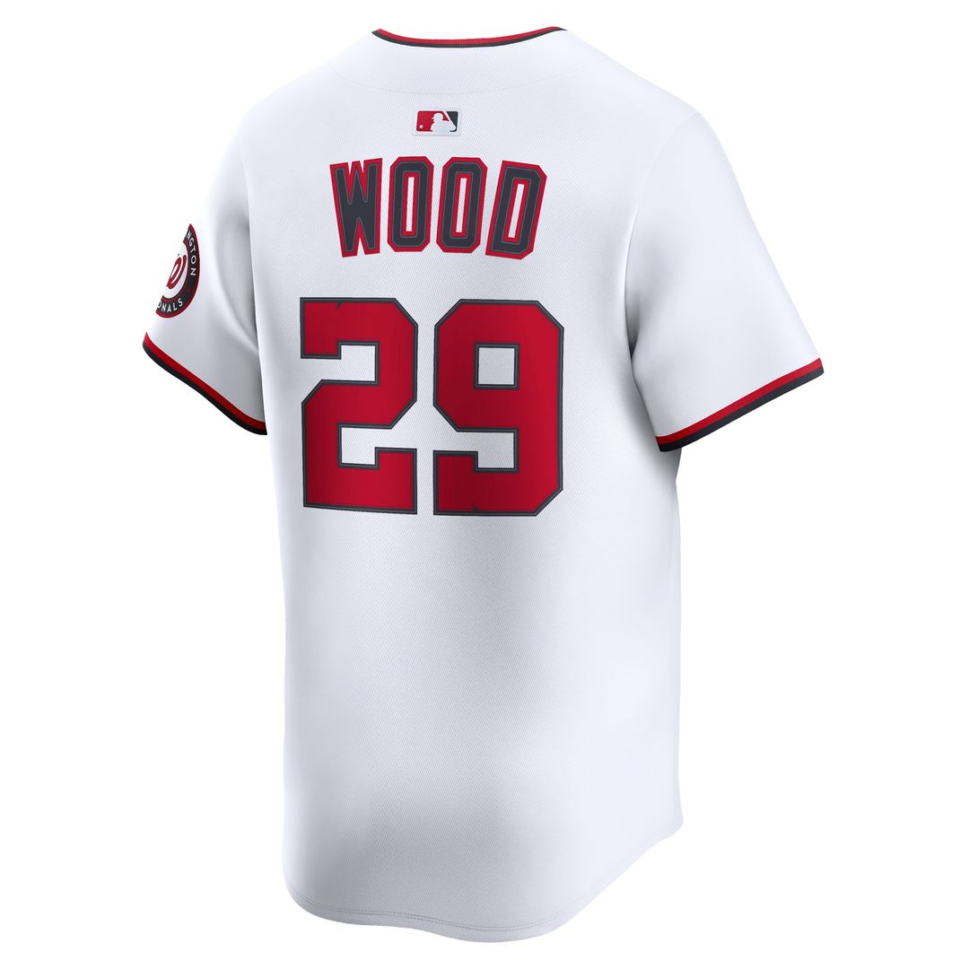 James Wood Washington Nationals Nike Home Limited Jersey - White