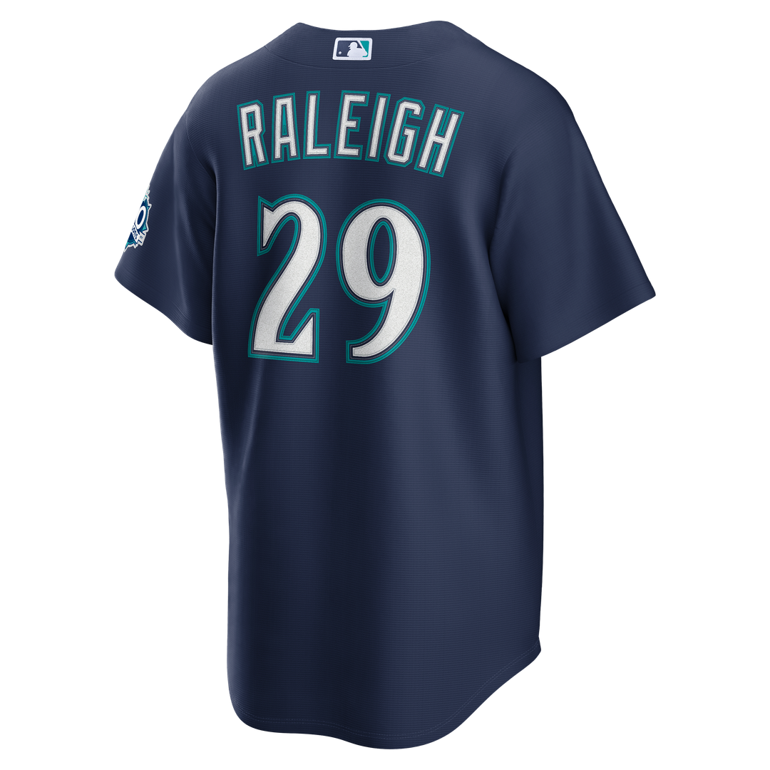 Cal Raleigh Seattle Mariners Nike Home Stadium 50th Season Patch Jersey - White