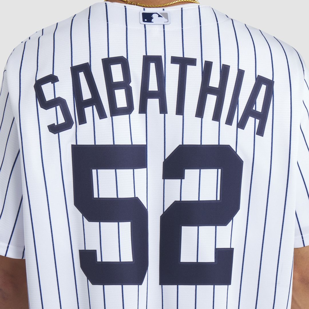 CC Sabathia New York Yankees Nike 2025 Baseball Hall of Fame Name & Number Retired Replica Jersey - White