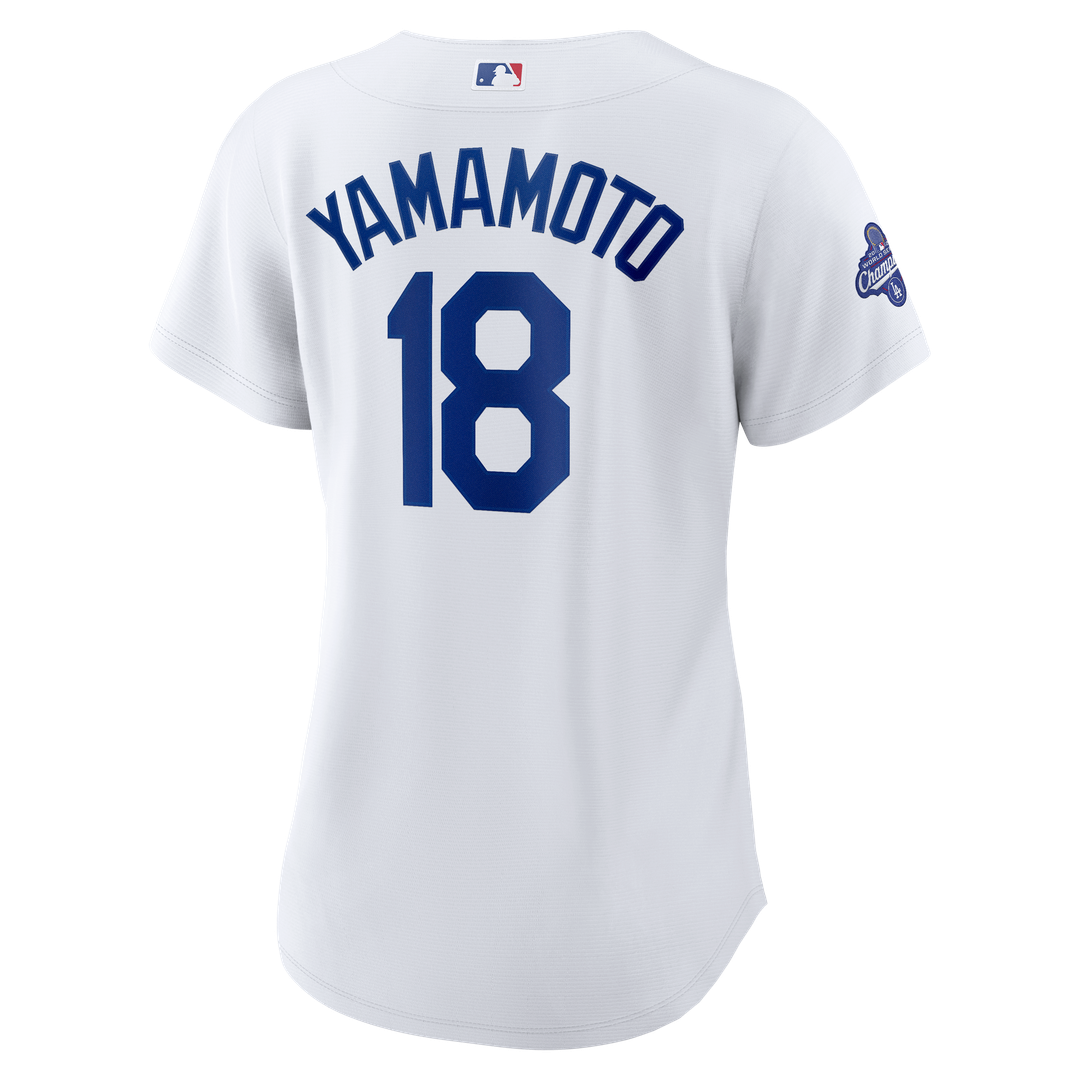 Yoshinobu Yamamoto Los Angeles Dodgers Nike Women's 2025 World Series Champions Home Replica Jersey - White