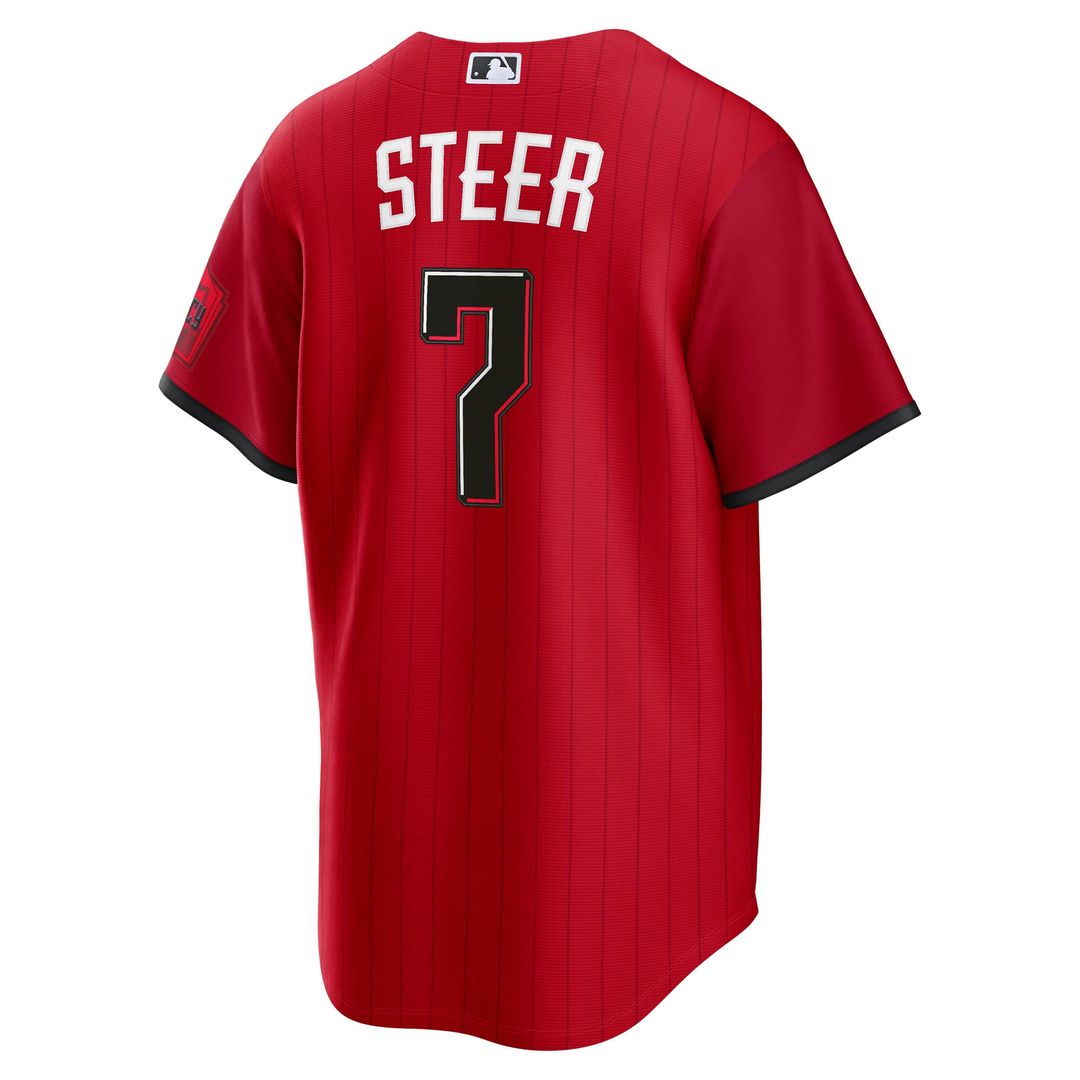 Spencer Steer Cincinnati Reds Nike 2026 City Connect Stadium Jersey - Red