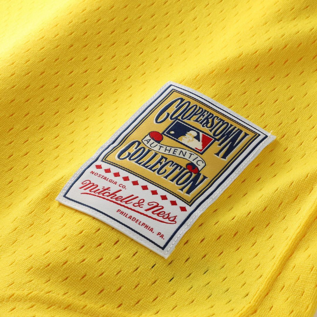 Rickey Henderson Athletics Mitchell & Ness Authentic Batting Practice Jersey - Yellow