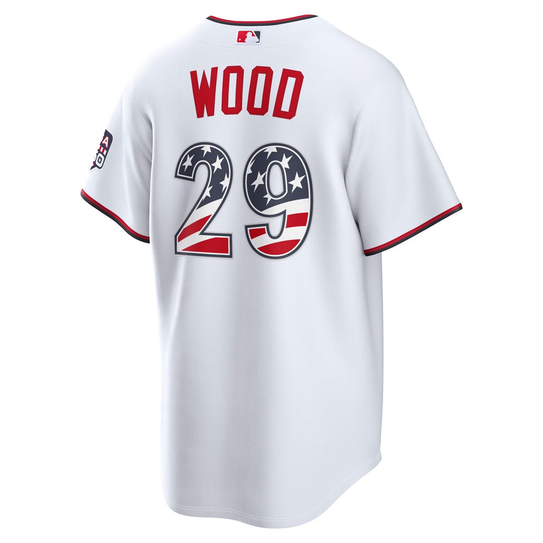 James Wood Washington Nationals Nike USA 250 Fourth of July Home Stadium Jersey - White