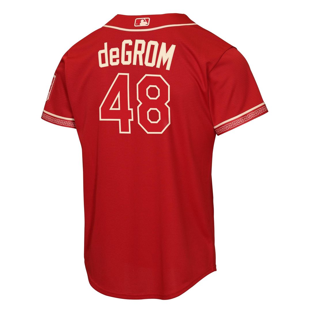 Jacob deGrom Texas Rangers Nike Youth 2026 City Connect Stadium Jersey - Red