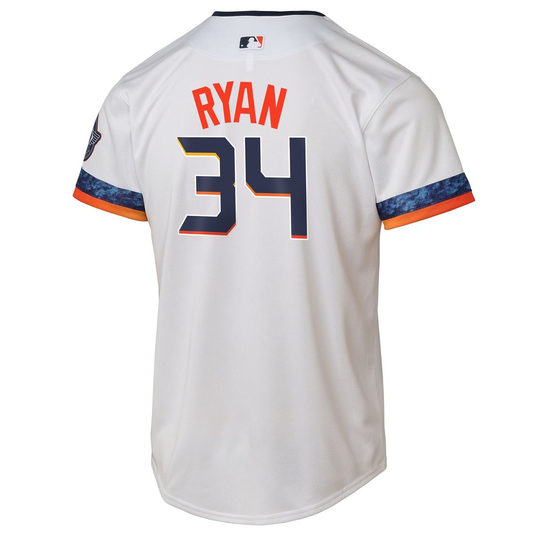 Nolan Ryan Houston Astros Nike Youth 2025 City Connect Limited Player Jersey - White
