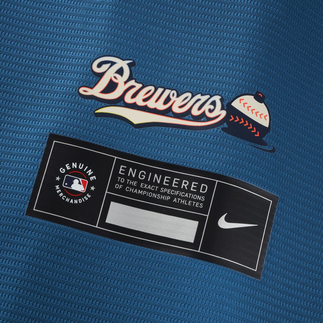 Brandon Woodruff Milwaukee Brewers Nike 2026 City Connect Stadium Jersey - Mineral Blue