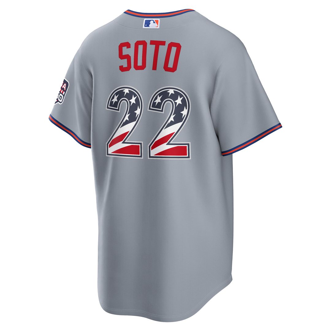 Juan Soto New York Mets Nike USA 250 Fourth of July Road Stadium Jersey - Gray