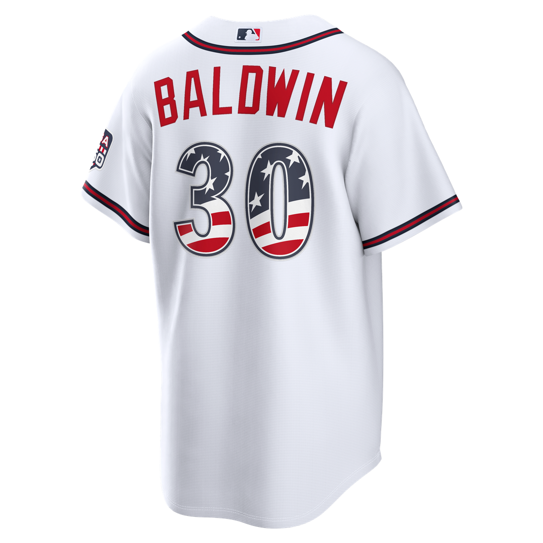 Drake Baldwin Atlanta Braves Nike USA 250 Fourth of July Home Stadium Jersey - White