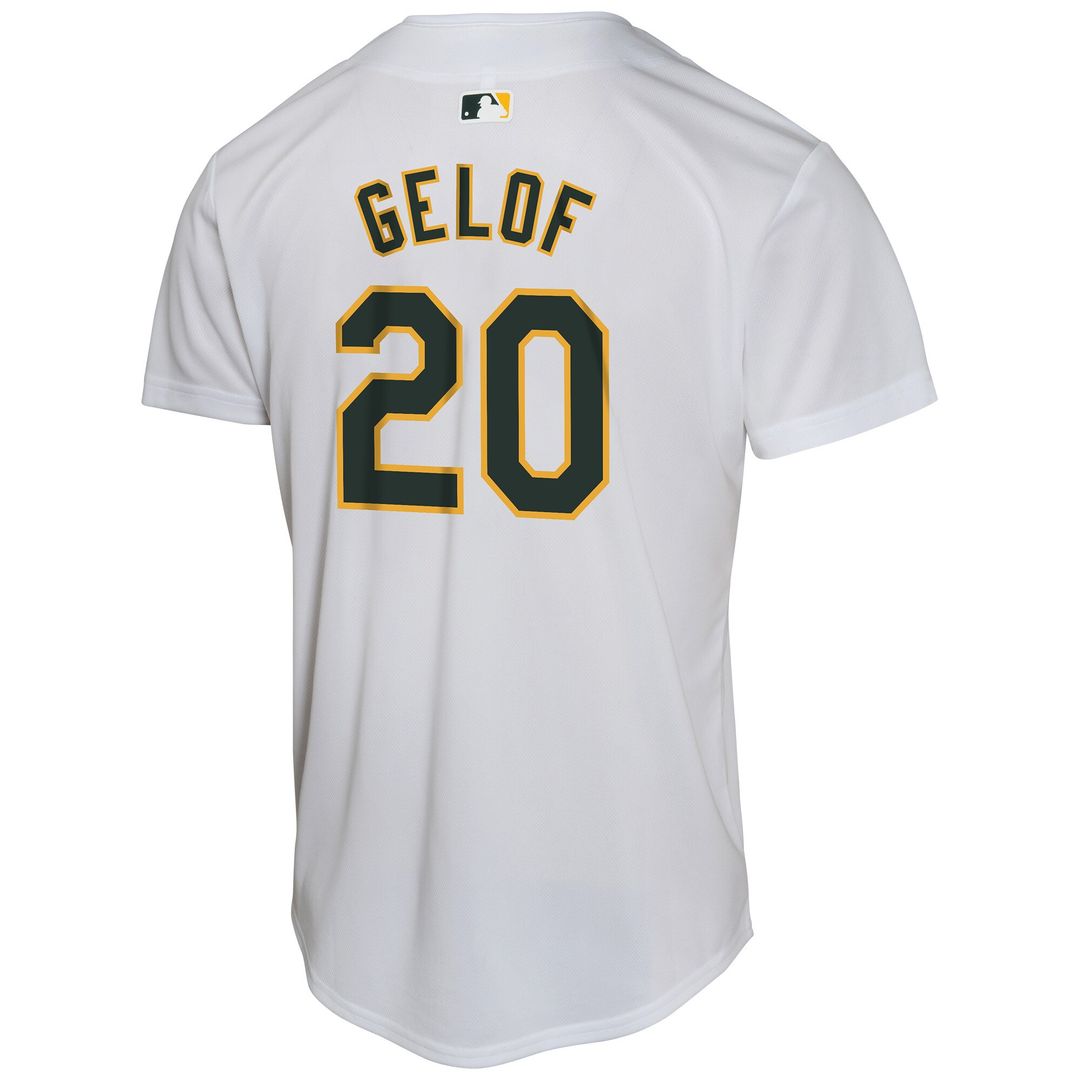 Zack Gelof Athletics Nike Youth Home Game Player Jersey - Gray