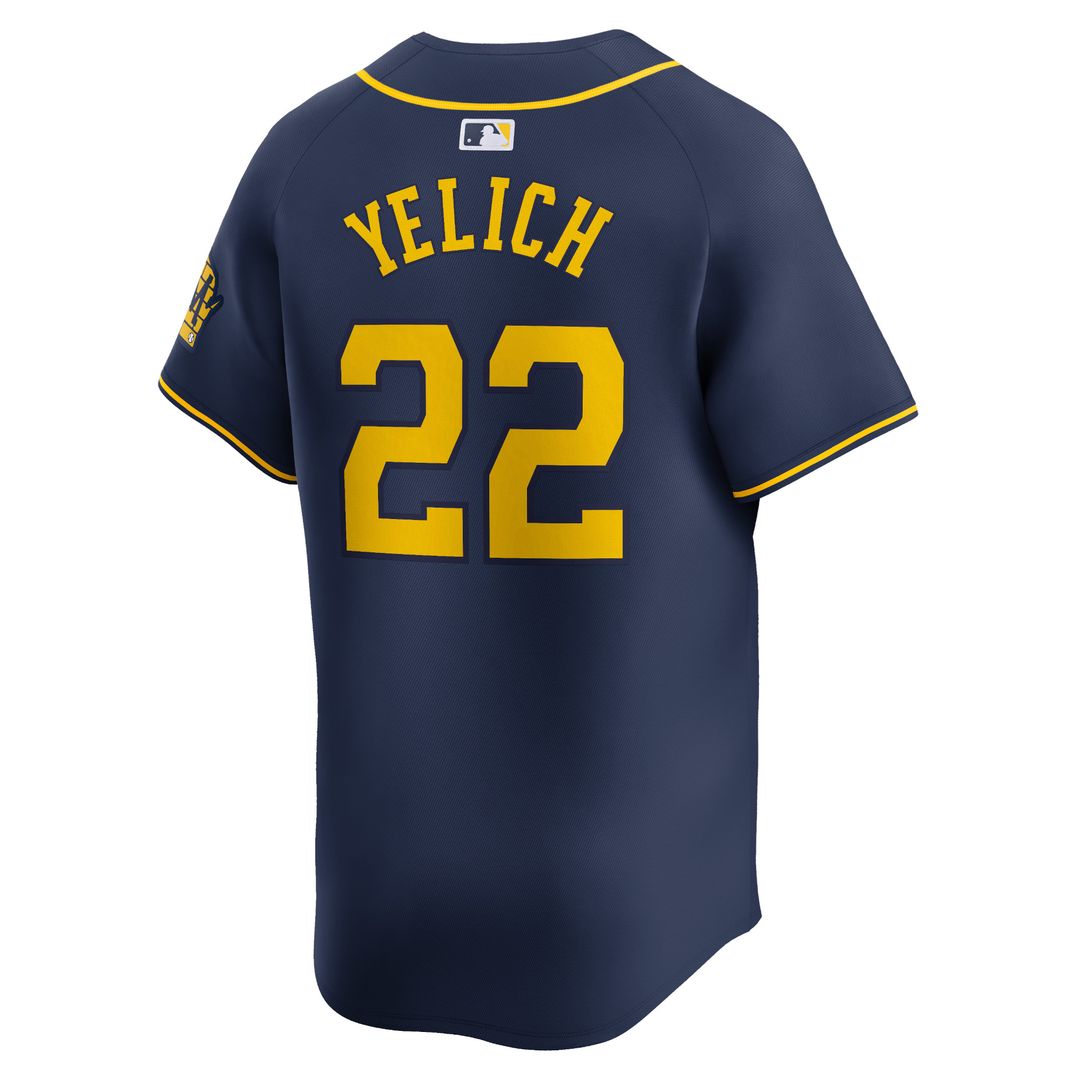 Christian Yelich Milwaukee Brewers Nike Alternate Limited Player Jersey – Navy