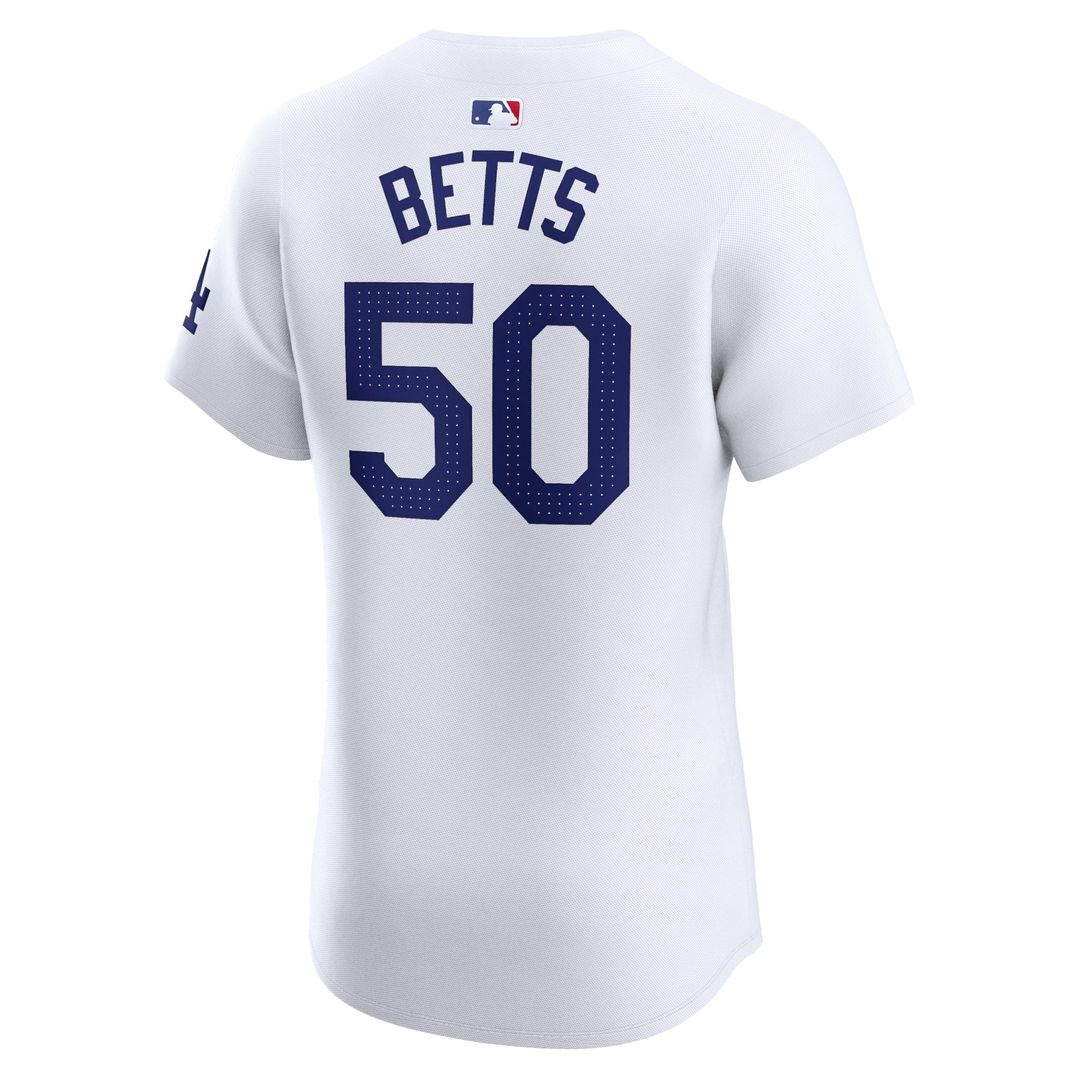 Mookie Betts Los Angeles Dodgers Nike Home Elite Jersey - White