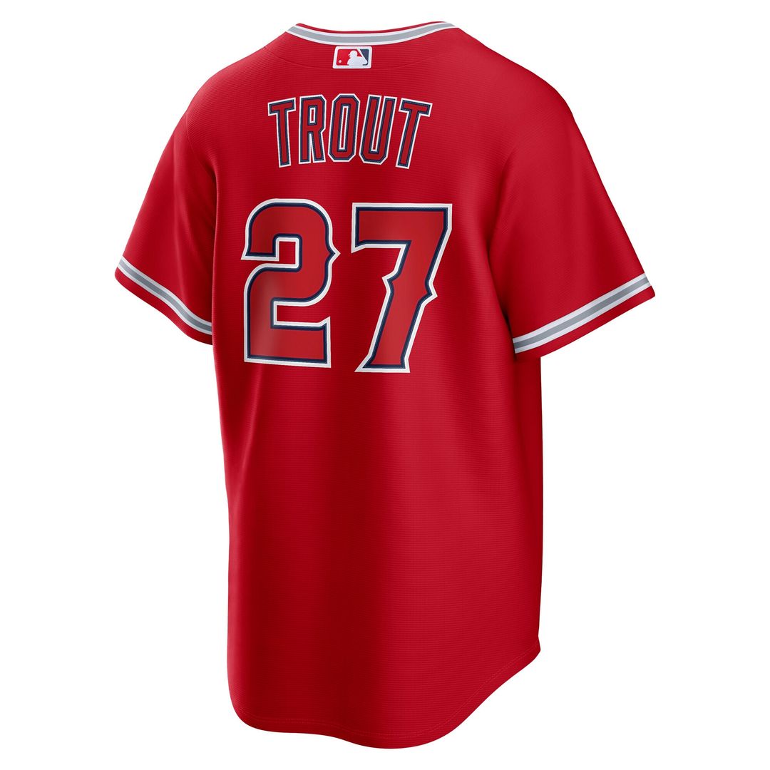 Mike Trout Los Angeles Angels Nike Road Replica Jersey - Gray