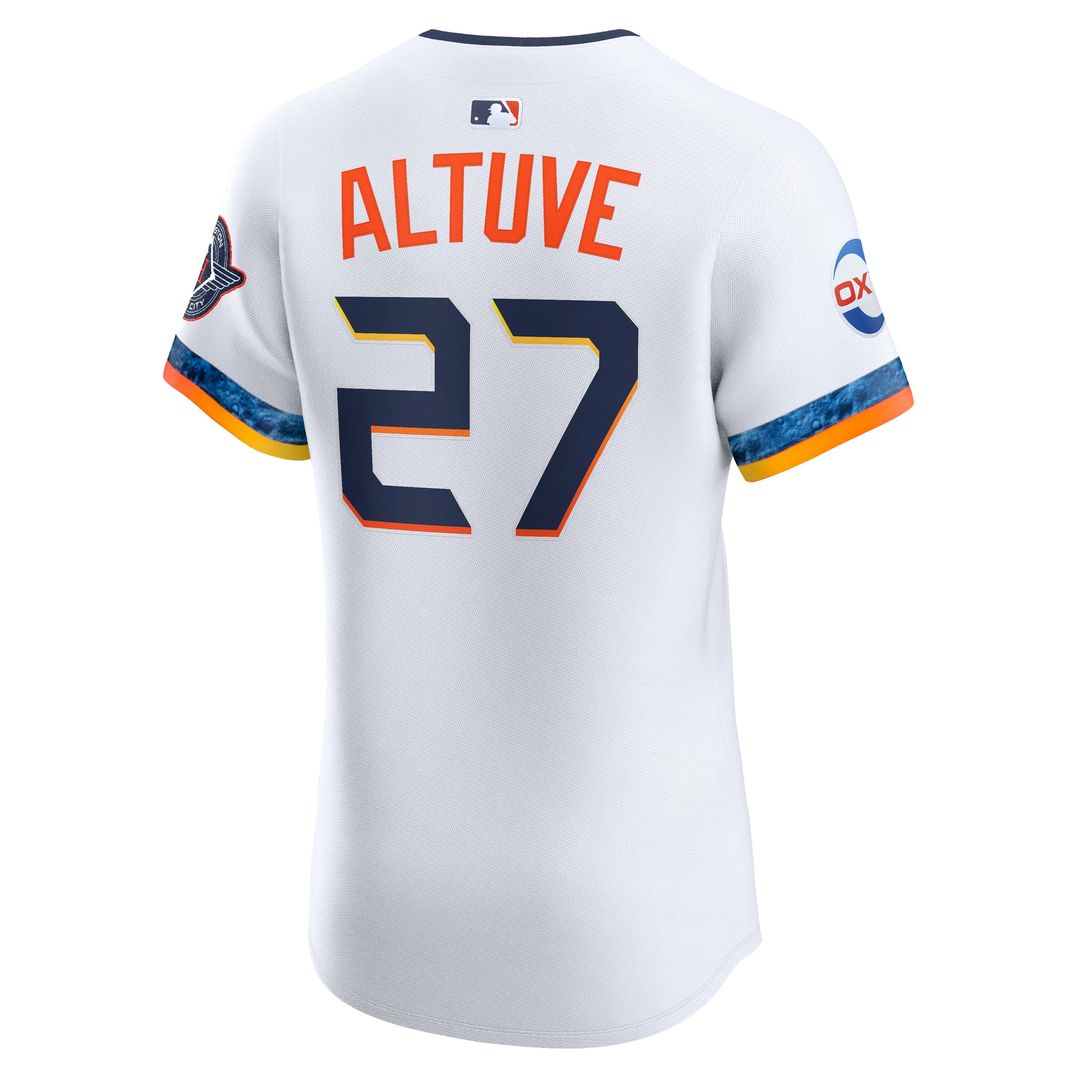 Jose Altuve Houston Astros Nike 2025 City Connect Elite Player Jersey - White
