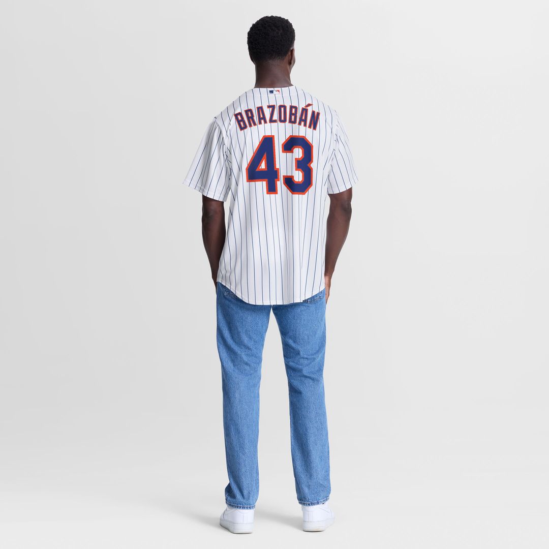 Huascar Brazobán New York Mets Nike Home Replica Jersey - White