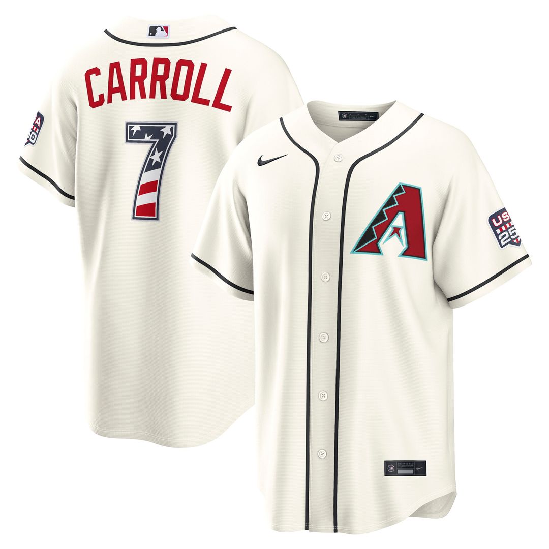 Corbin Carroll Arizona Diamondbacks Nike USA 250 Fourth of July Home Stadium Jersey - Cream
