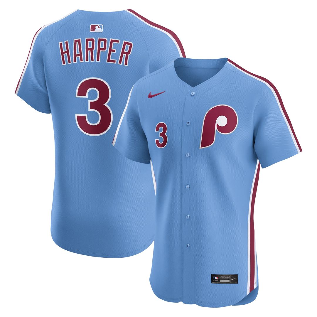 Bryce Harper Philadelphia Phillies Nike Alternate Elite Jersey - Light Blue