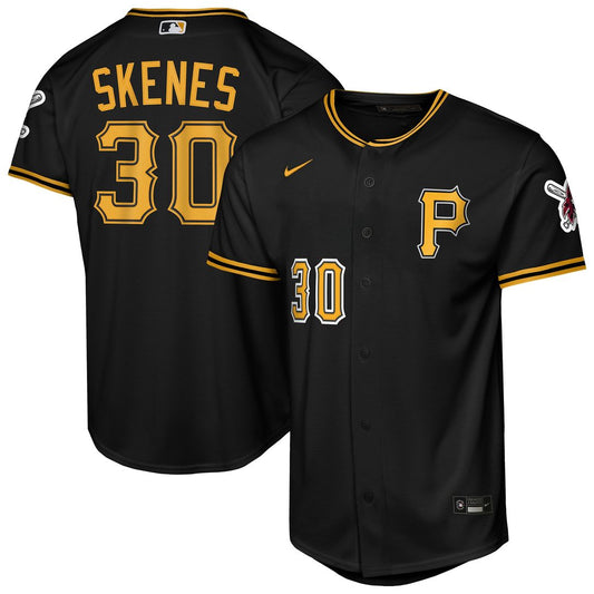 Paul Skenes Pittsburgh Pirates Nike Youth Alternate Stadium Jersey - Black