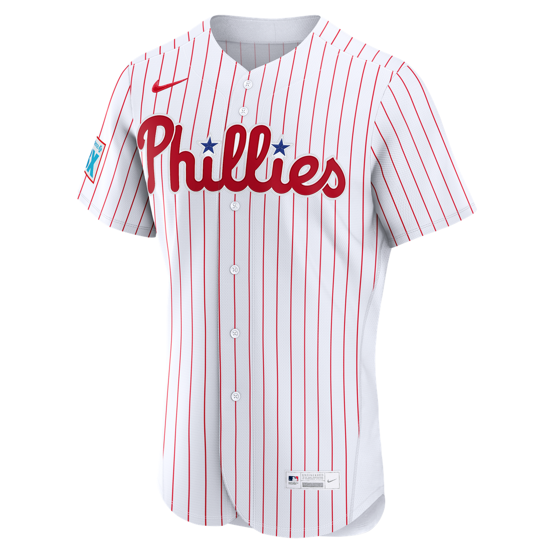 Bryce Harper Philadelphia Phillies Nike Home Authentic Sponsor Patch Jersey - White