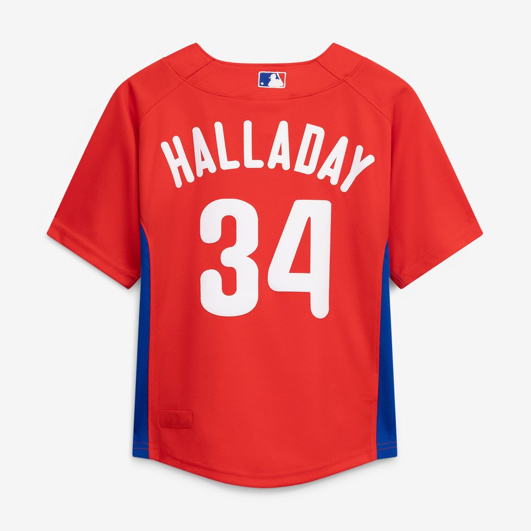 Roy Halladay Philadelphia Phillies Mitchell & Ness Preschool Cooperstown Collection Mesh Batting Practice Jersey - Red