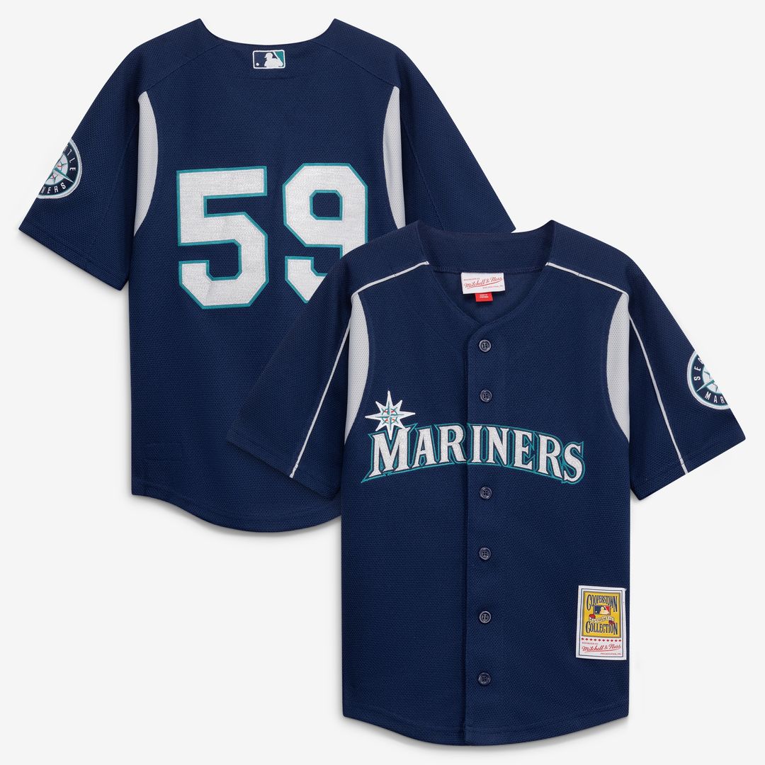 Felix Hernandez Seattle Mariners Mitchell & Ness Preschool Cooperstown Collection Batting Practice Jersey - Navy