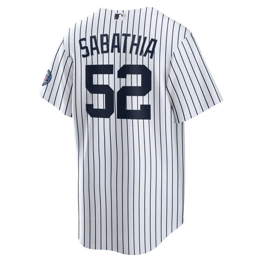 CC Sabathia New York Yankees Nike 2025 Baseball Hall of Fame Name & Number Retired Replica Jersey - White