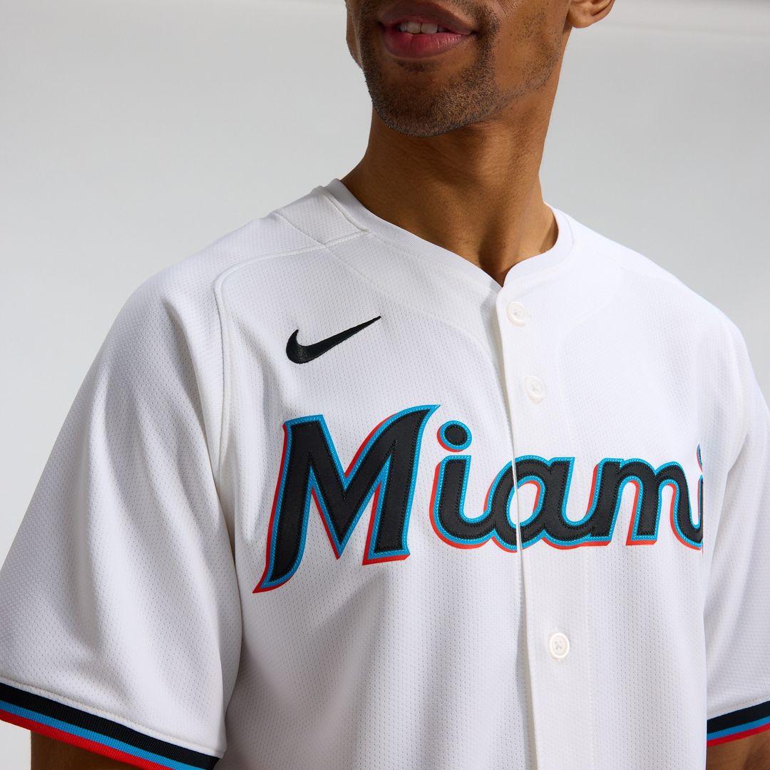 Miami Marlins Nike Home Limited Jersey - White