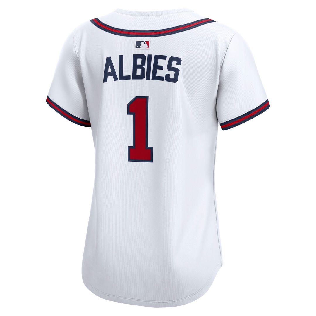 Ozzie Albies Atlanta Braves Nike Women's Home Limited Player Jersey - White