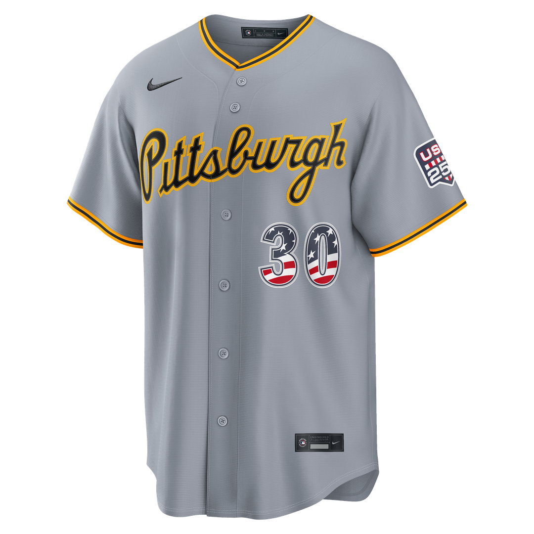 Paul Skenes Pittsburgh Pirates Nike USA 250 Fourth of July Road Stadium Jersey - Gray