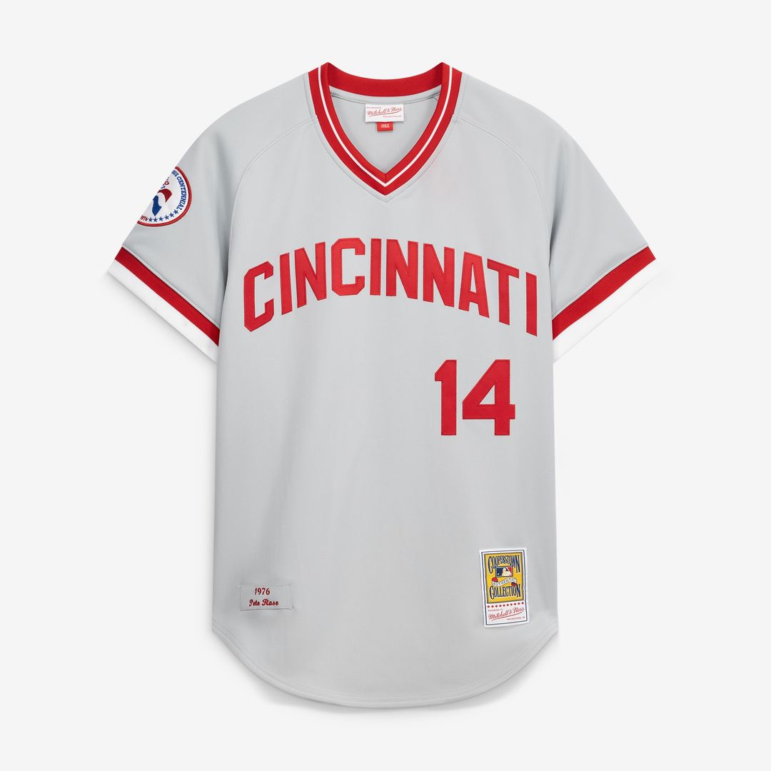 Pete Rose Cincinnati Reds Mitchell & Ness 1976 Authentic Jersey - Gray