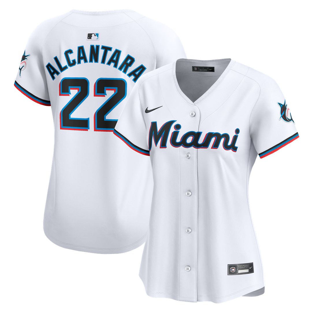 Sandy Alcantara Miami Marlins Nike Women's Home Limited Player Jersey – White