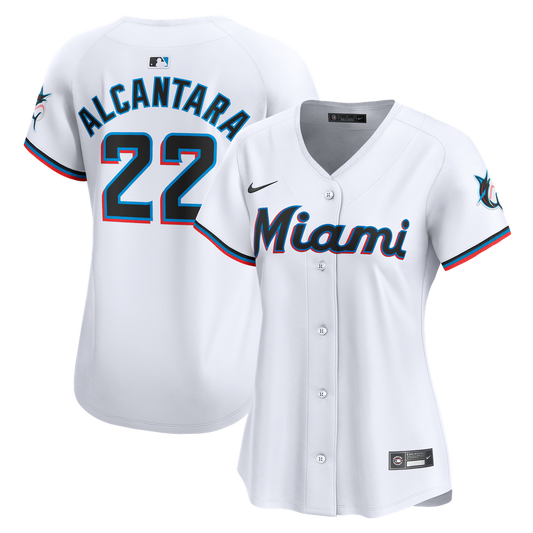 Sandy Alcantara Miami Marlins Nike Women's Home Limited Player Jersey – White
